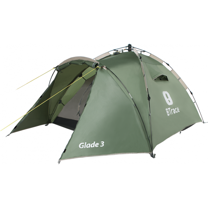 Палатка BTRACE GLADE 3 быстросборная, Зеленый T0517 Палатка BTRACE GLADE 3 быстросборная, Зеленый T0517